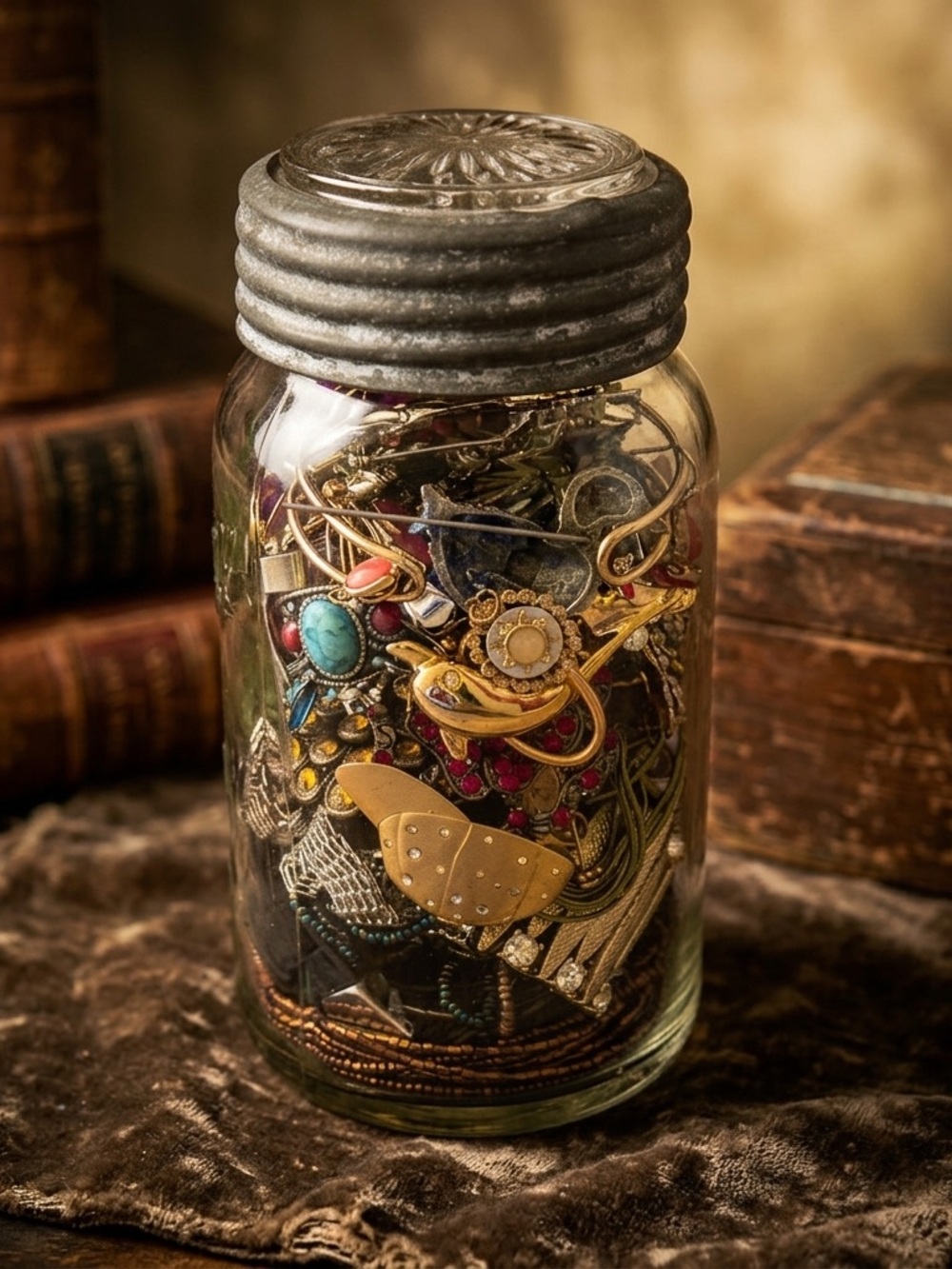 Ultimate Vintage Jewelry Mystery Jar – 50+ Unique Wearable Finds